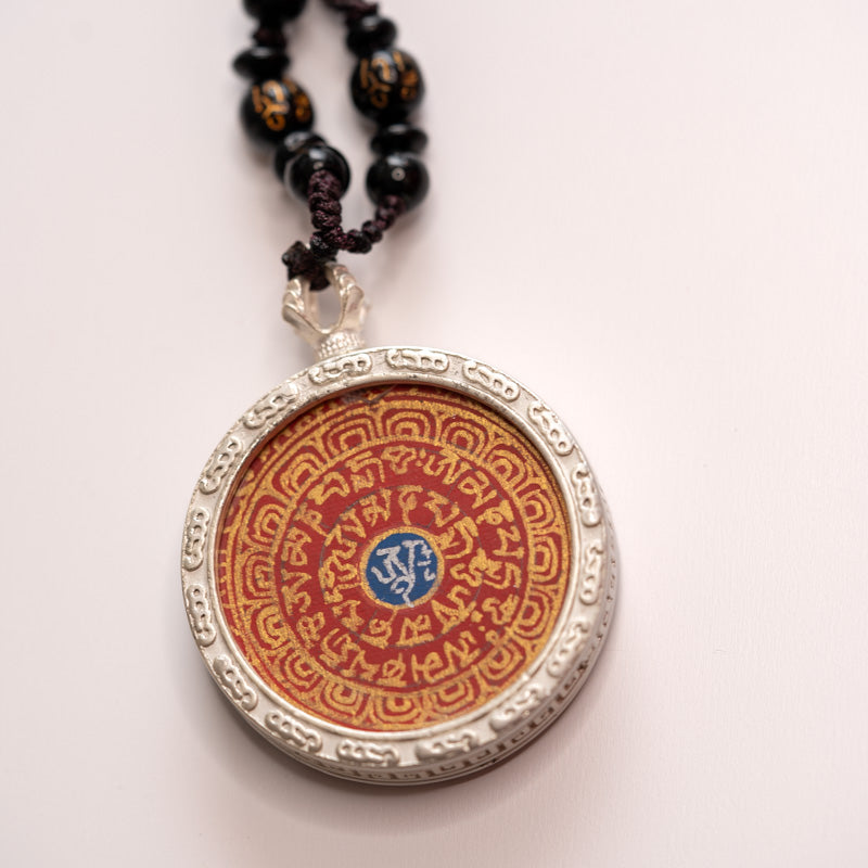 Om Mantra Ghau Thangka Locket 