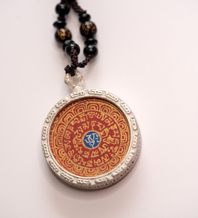 Om Mantra Ghau Thangka Locket 