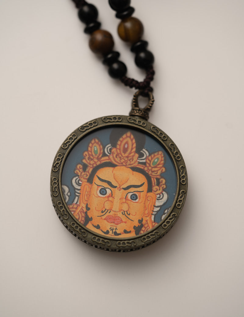 Zambala Ghau Thangka Locket - Wealth Deity