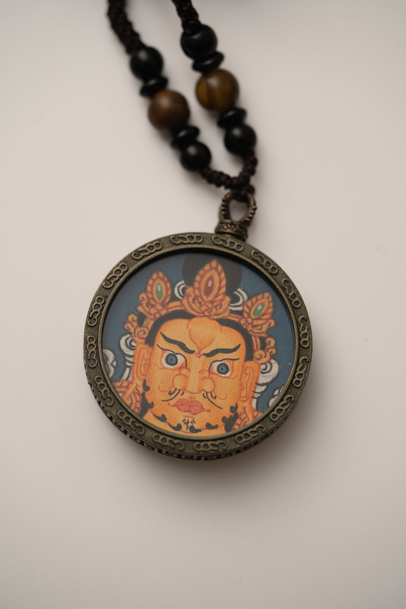 Zambala Ghau Thangka Locket - Wealth Deity