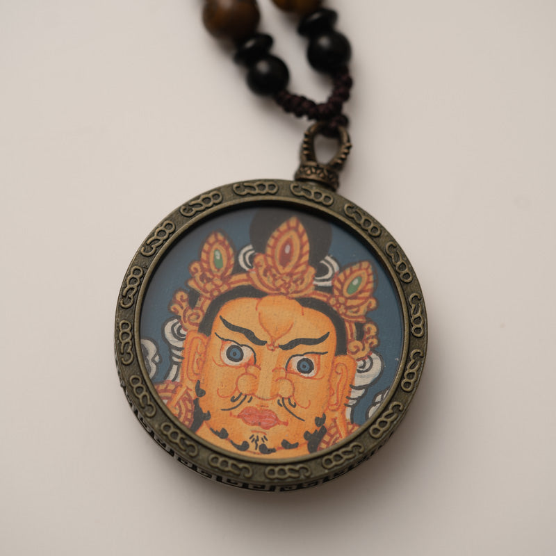 Zambala Ghau Thangka Locket - Wealth Deity