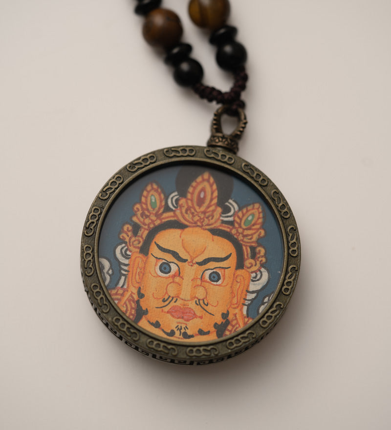 Zambala Ghau Thangka Locket - Wealth Deity