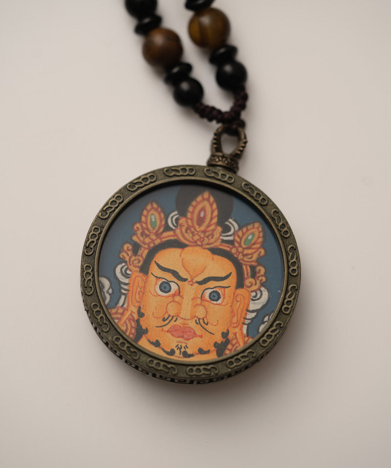 Zambala Ghau Thangka Locket - Wealth Deity