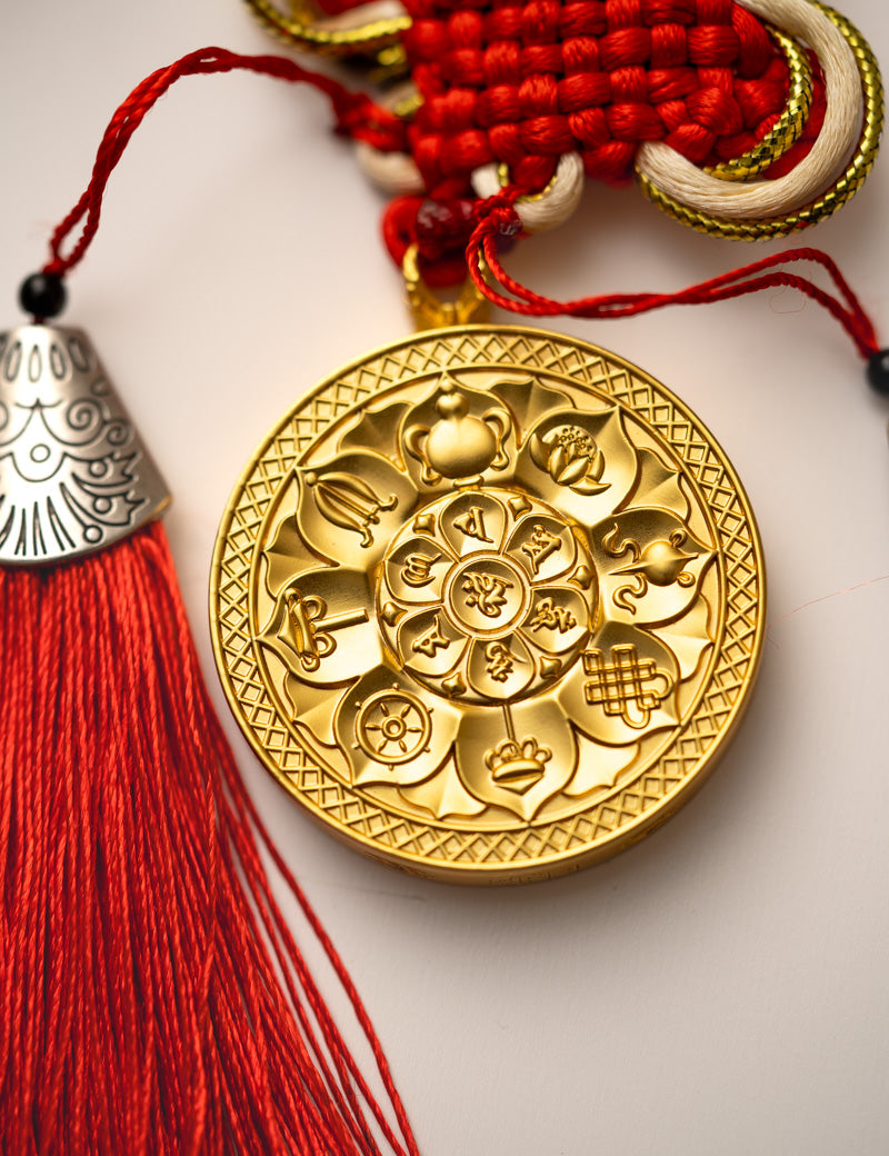 Tibetan Om Locket with Tassel