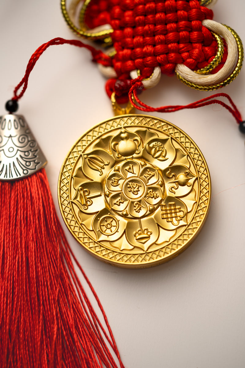 Tibetan Om Locket with Tassel