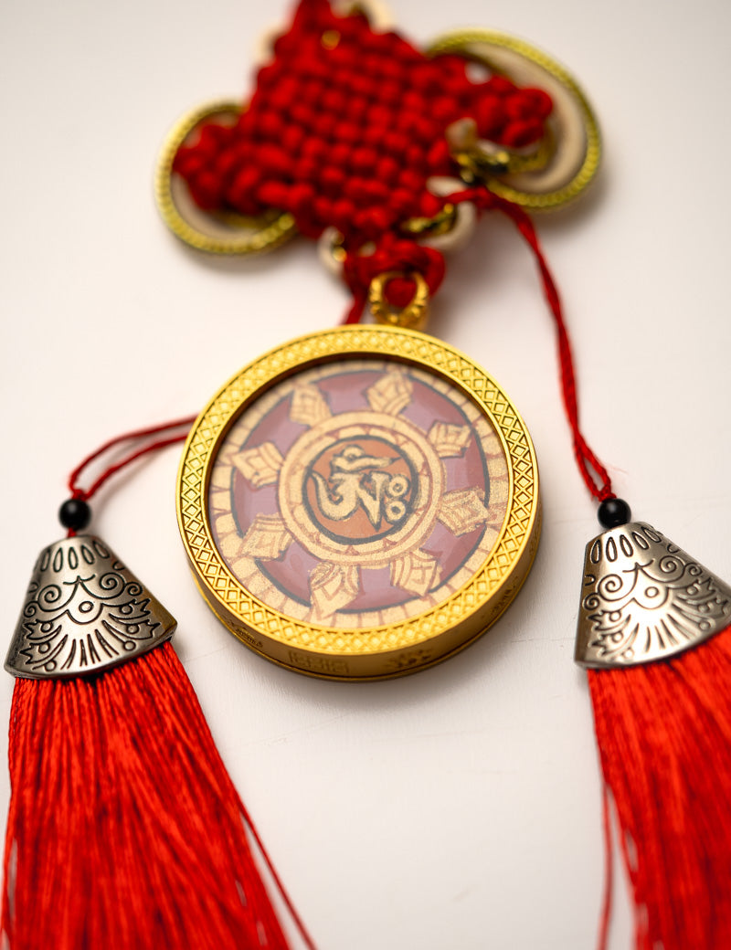 Tibetan Om Locket with Tassel