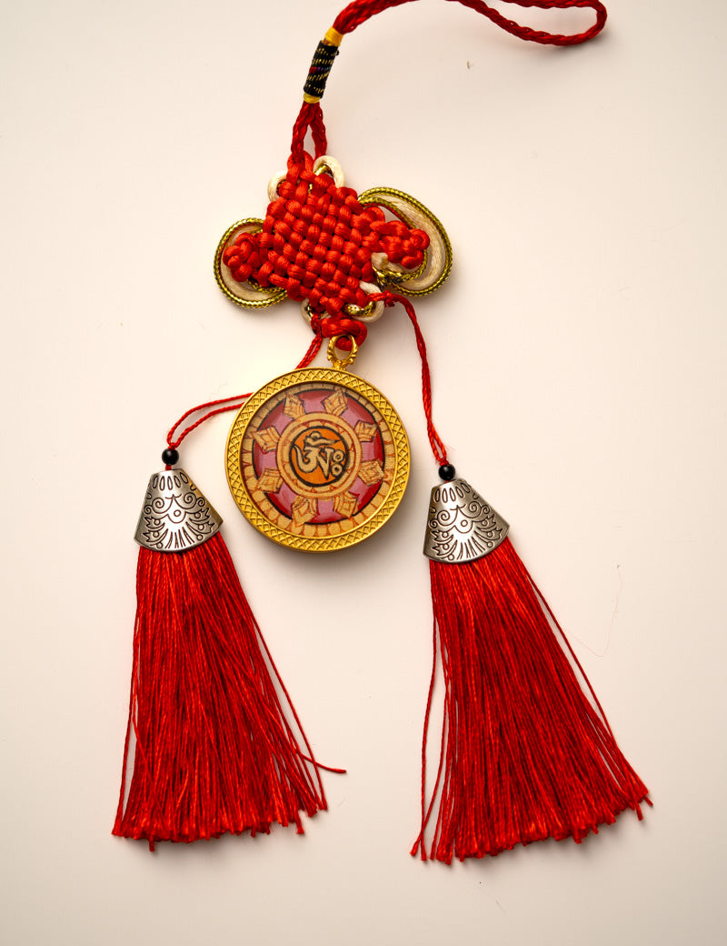 Tibetan Om Locket with Tassel