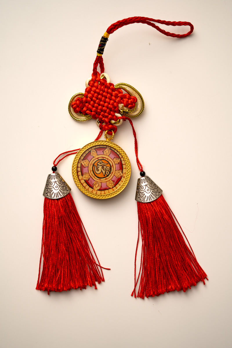 Tibetan Om Locket with Tassel