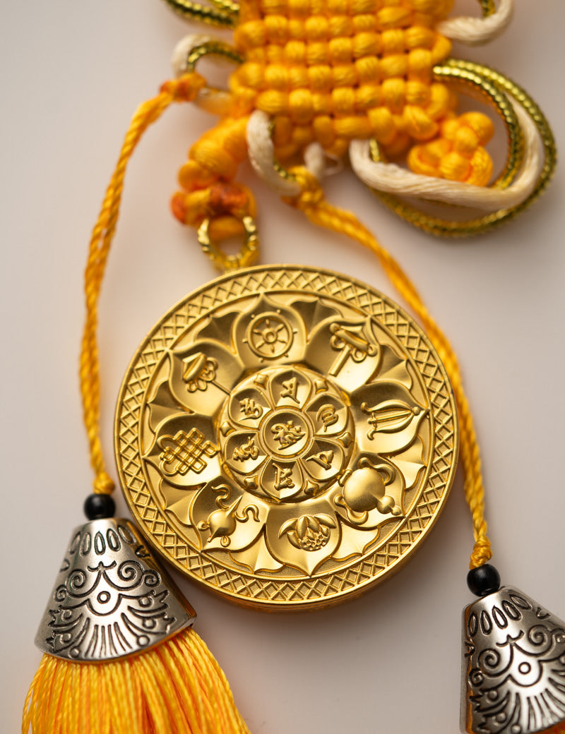 Tibetan Om Mantra Locket with Tassel