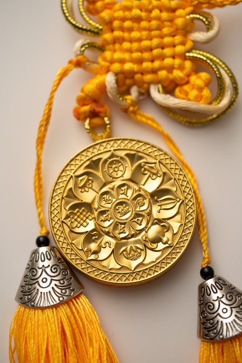 Tibetan Om Mantra Locket with Tassel