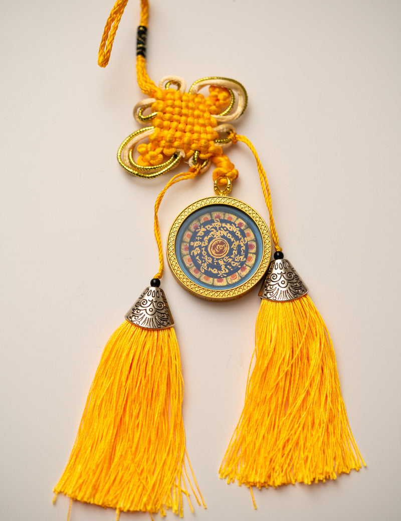 Tibetan Om Mantra Locket with Tassel