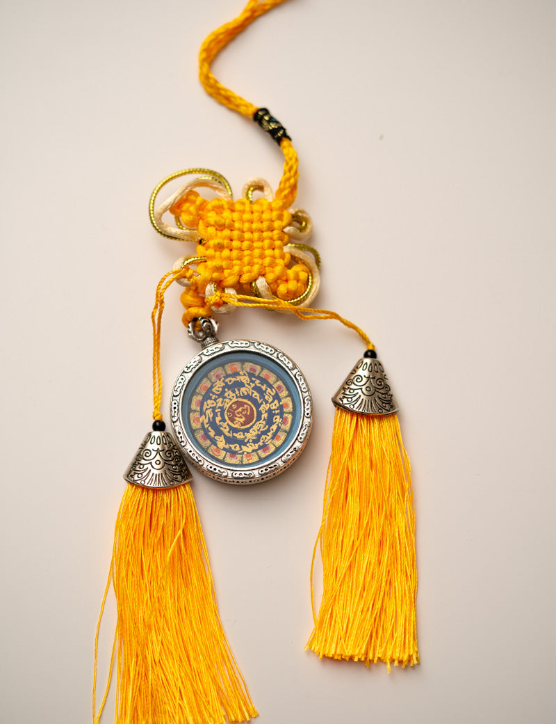 Tibetan Om Mantra Locket with Tassel