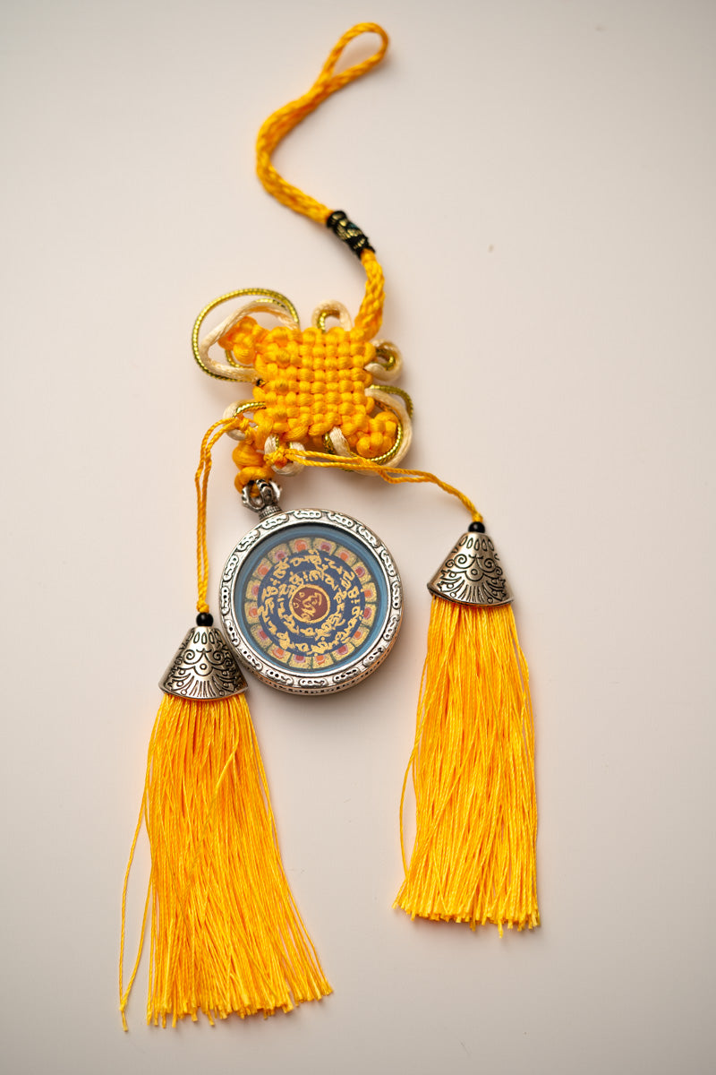 Tibetan Om Mantra Locket with Tassel