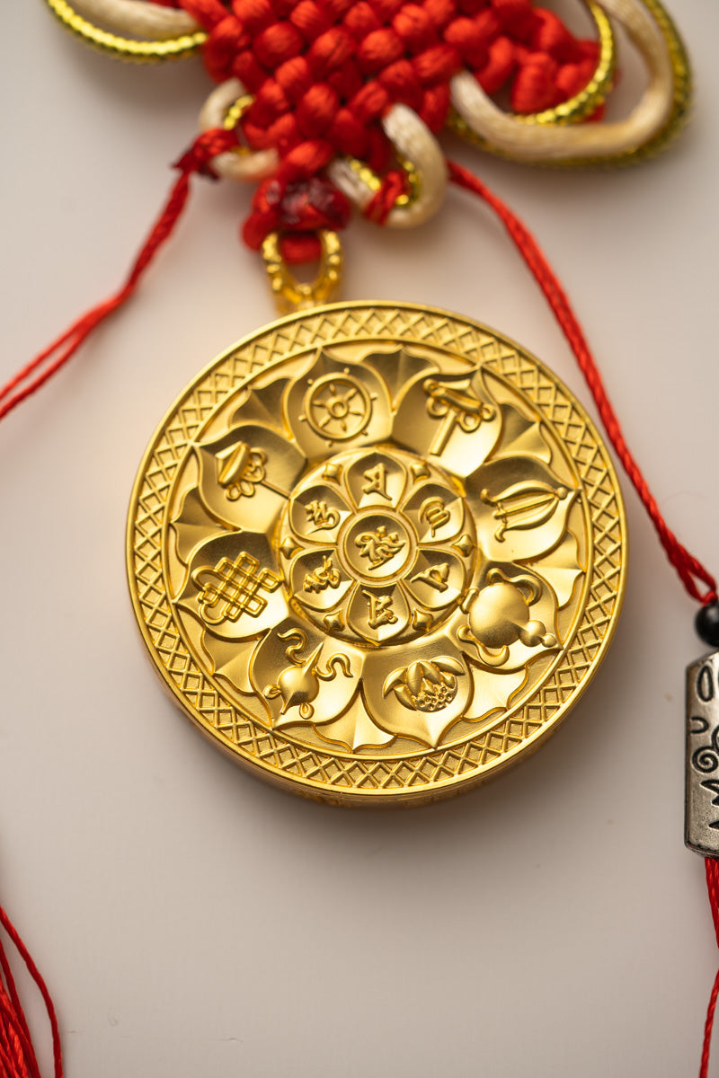 Tibetan Om Mantra Locket with Tassel