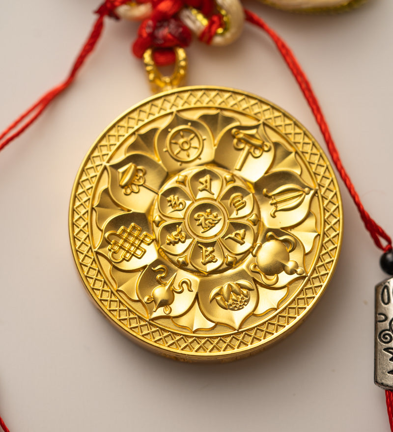 Tibetan Om Mantra Locket with Tassel