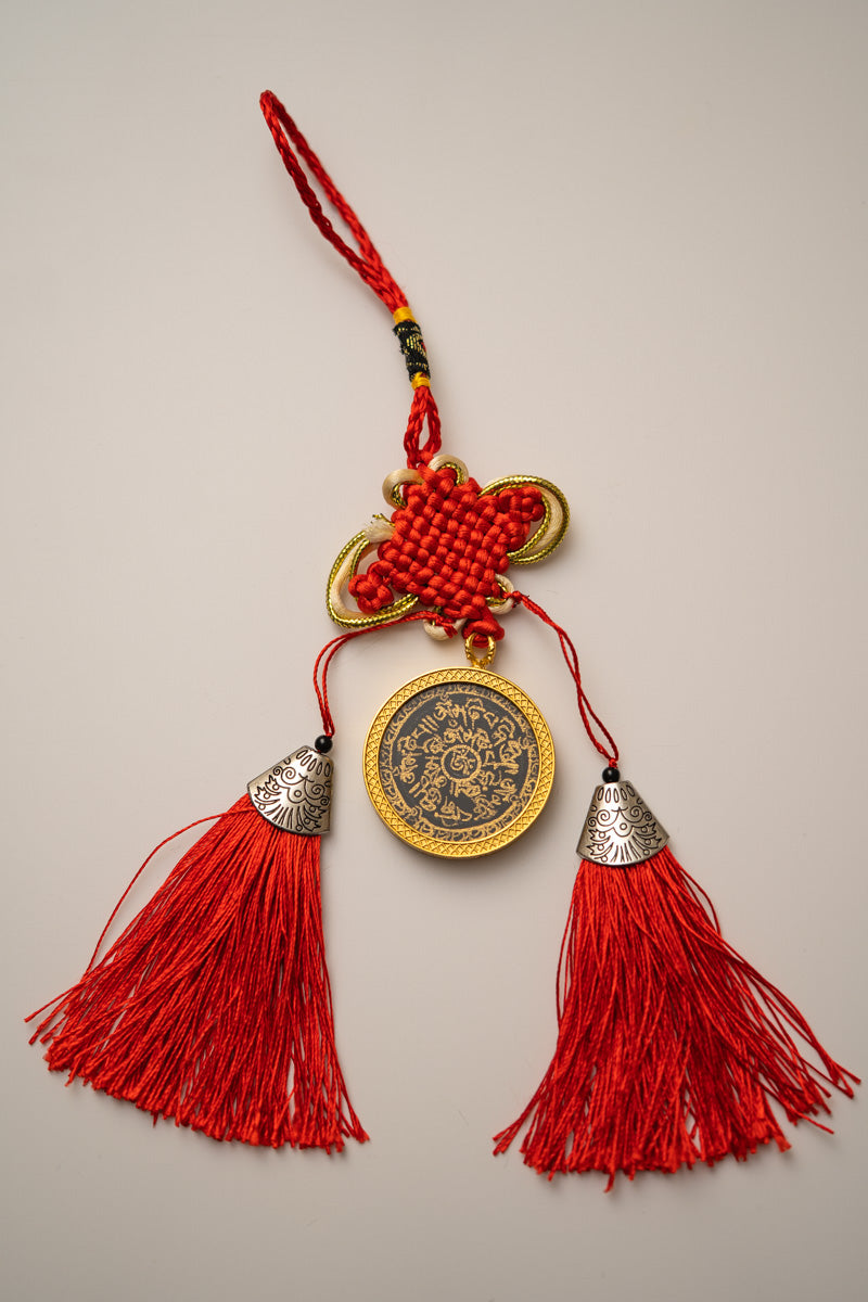 Tibetan Om Mantra Locket with Tassel