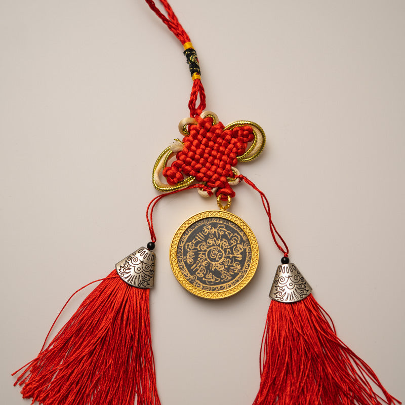 Tibetan Om Mantra Locket with Tassel