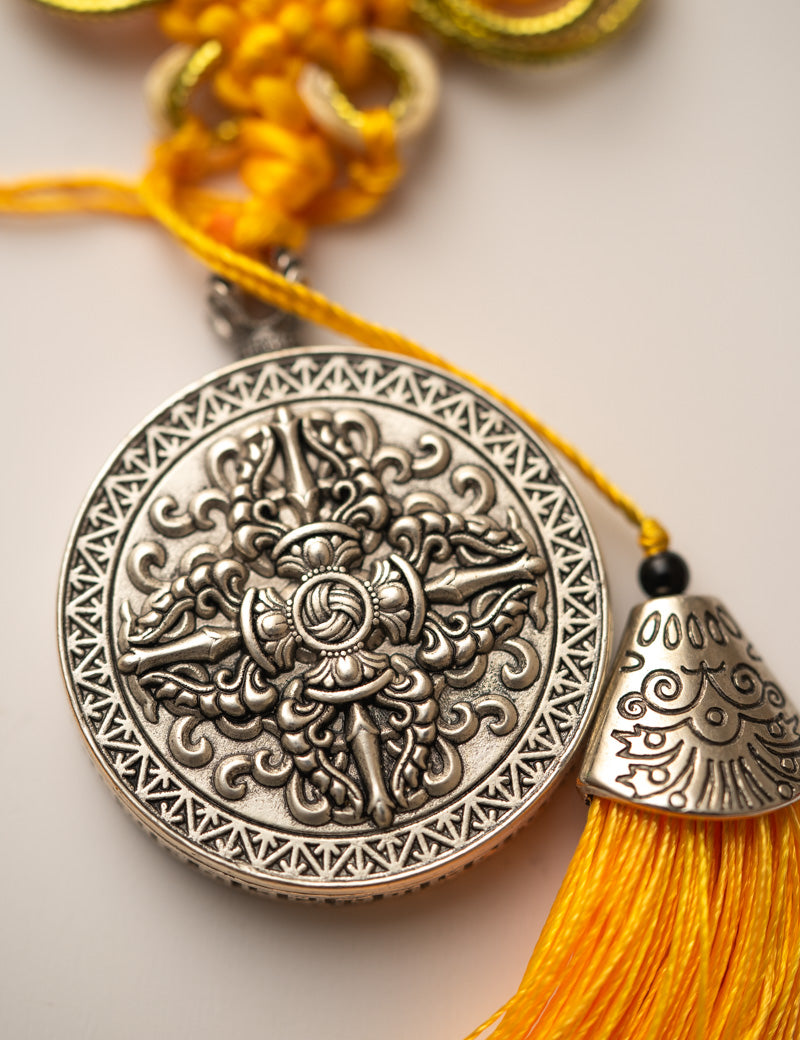 Double Dorje Vajra Locket with Tassel