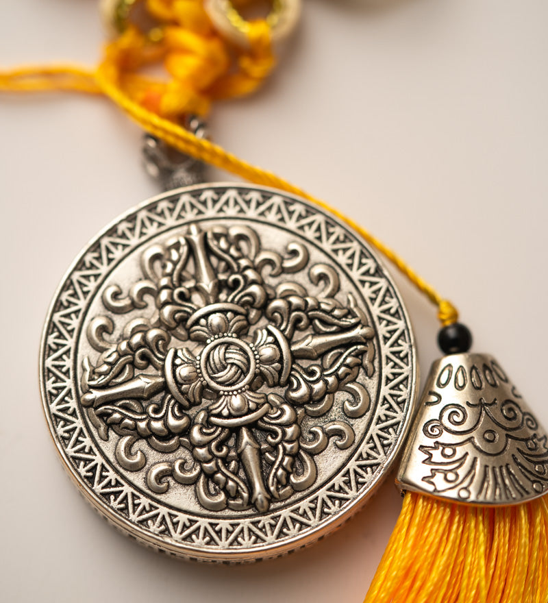 Double Dorje Vajra Locket with Tassel