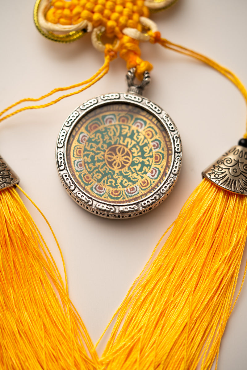 Double Dorje Vajra Locket with Tassel