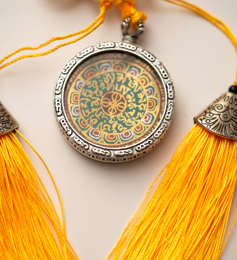 Double Dorje Vajra Locket with Tassel