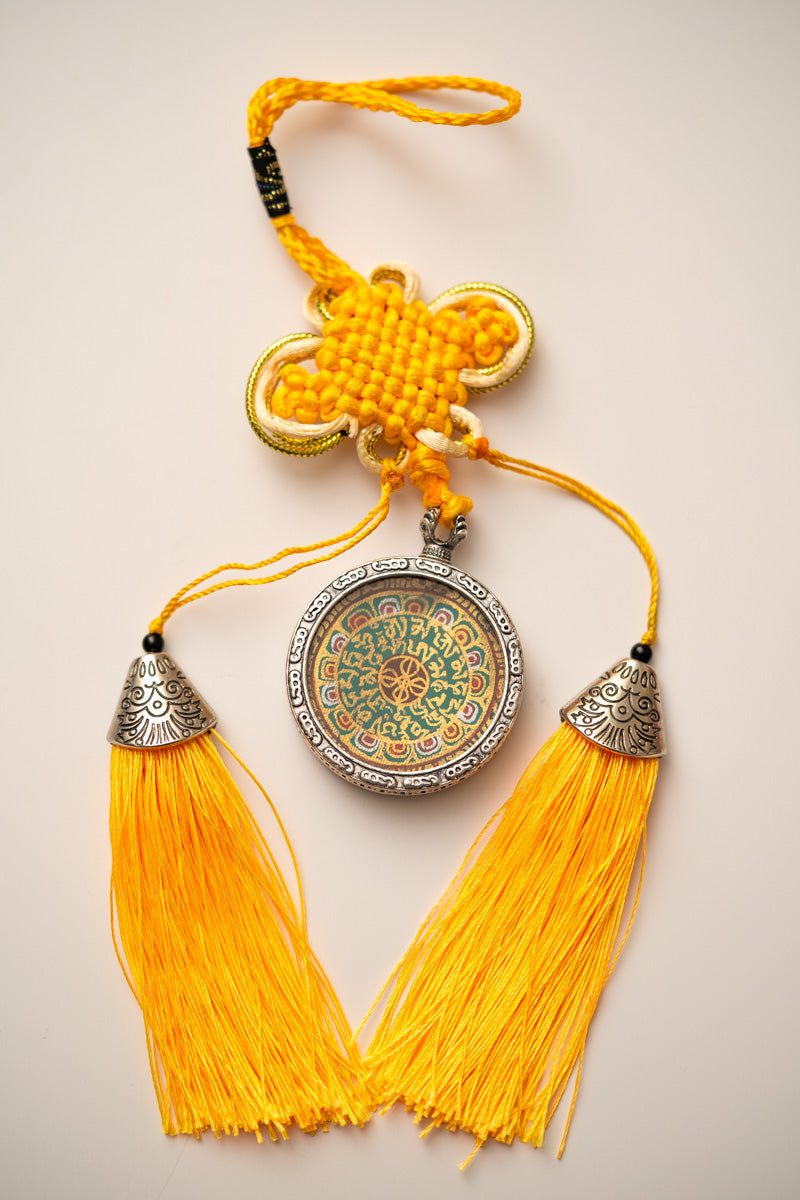 Double Dorje Vajra Locket with Tassel