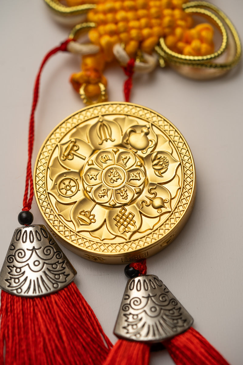 Tibetan Om Mantra Locket with Tassel