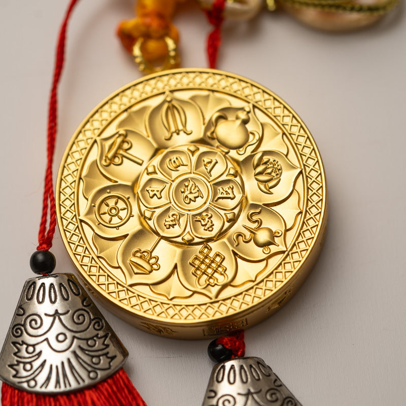 Tibetan Om Mantra Locket with Tassel