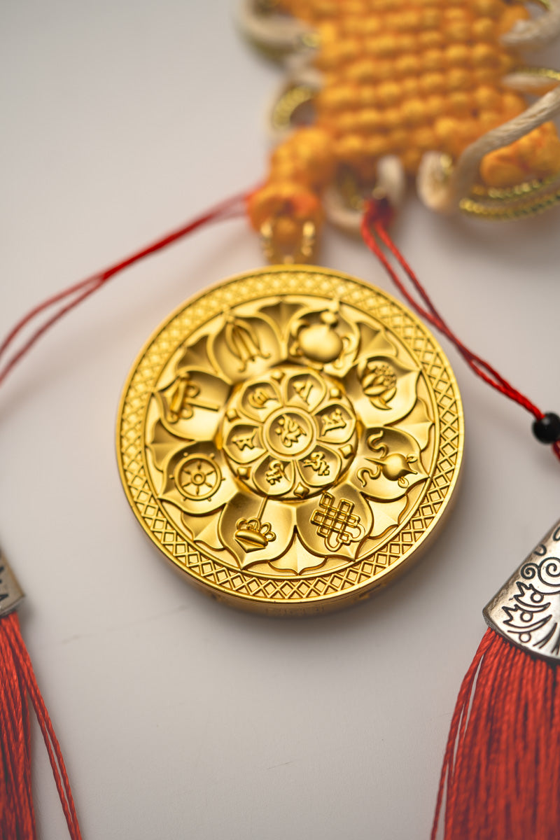 Tibetan Om Mantra Locket with Tassel