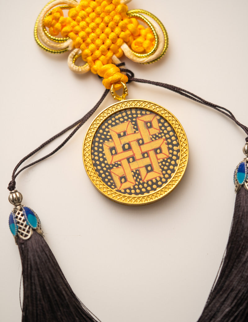  Endless Knot Locket with Tassel