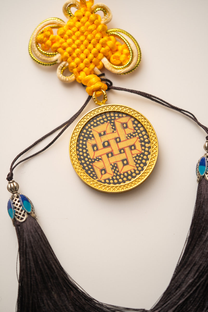  Endless Knot Locket with Tassel