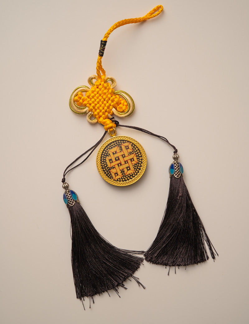  Endless Knot Locket with Tassel