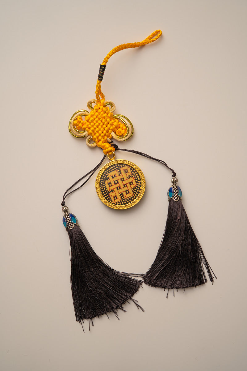  Endless Knot Locket with Tassel