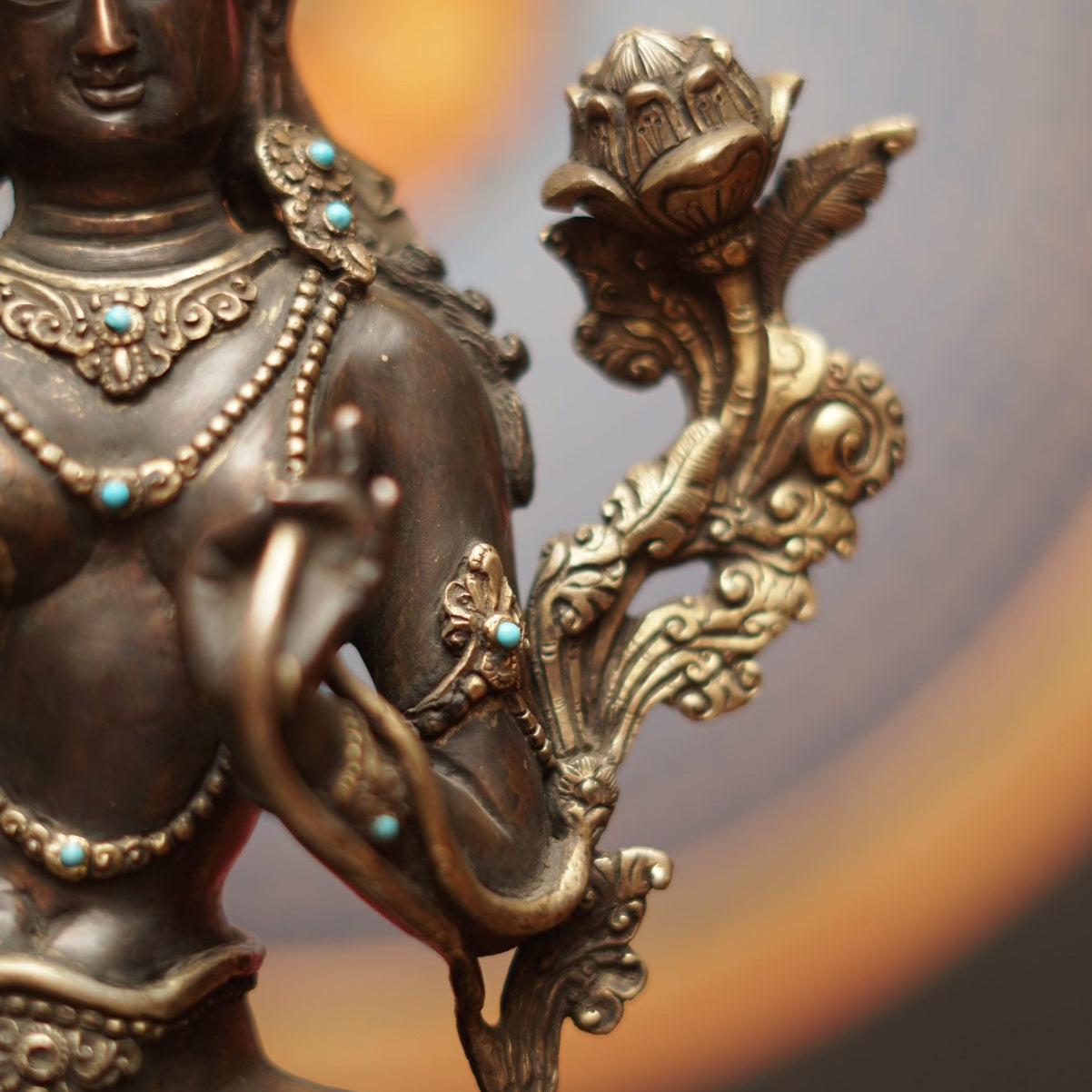 Handcrafted Green Tara Statue