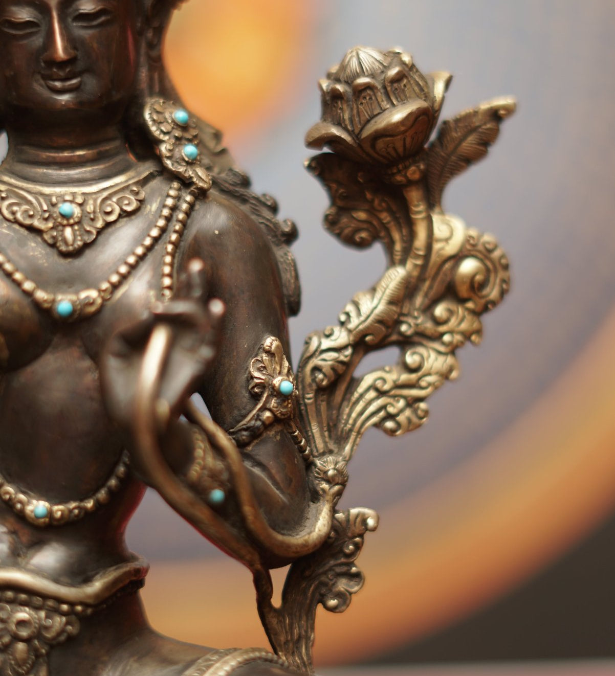 Handcrafted Green Tara Statue