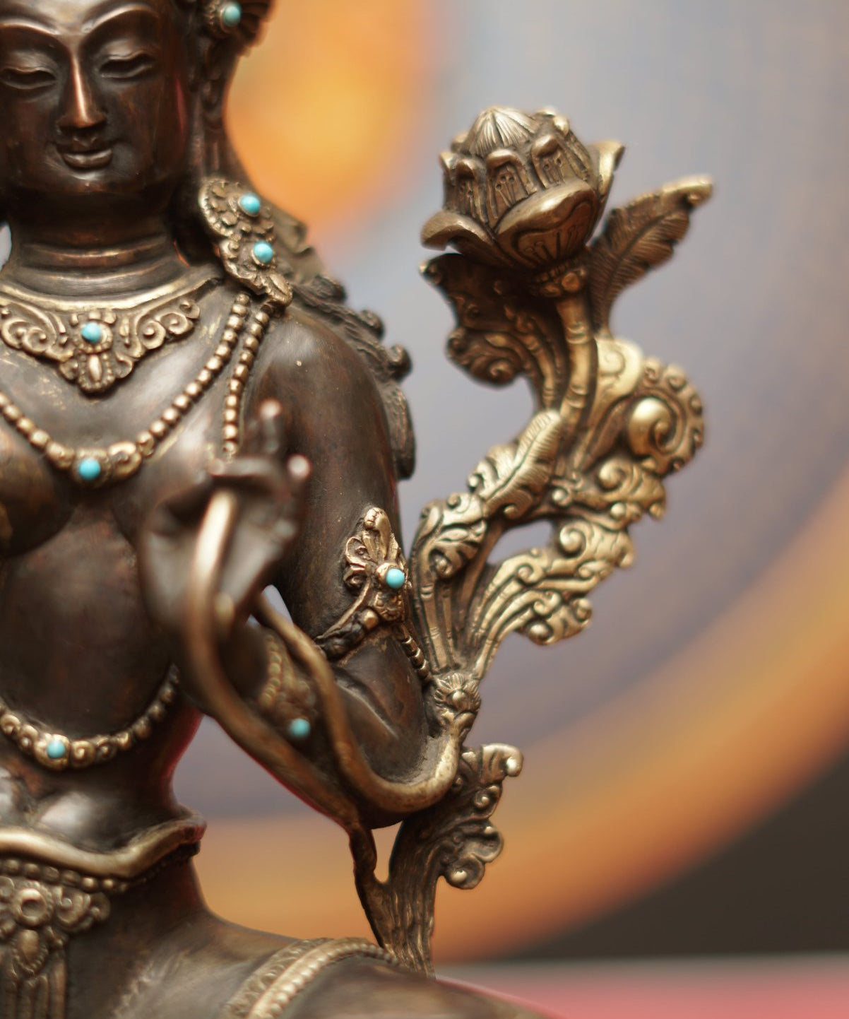 Handcrafted Green Tara Statue