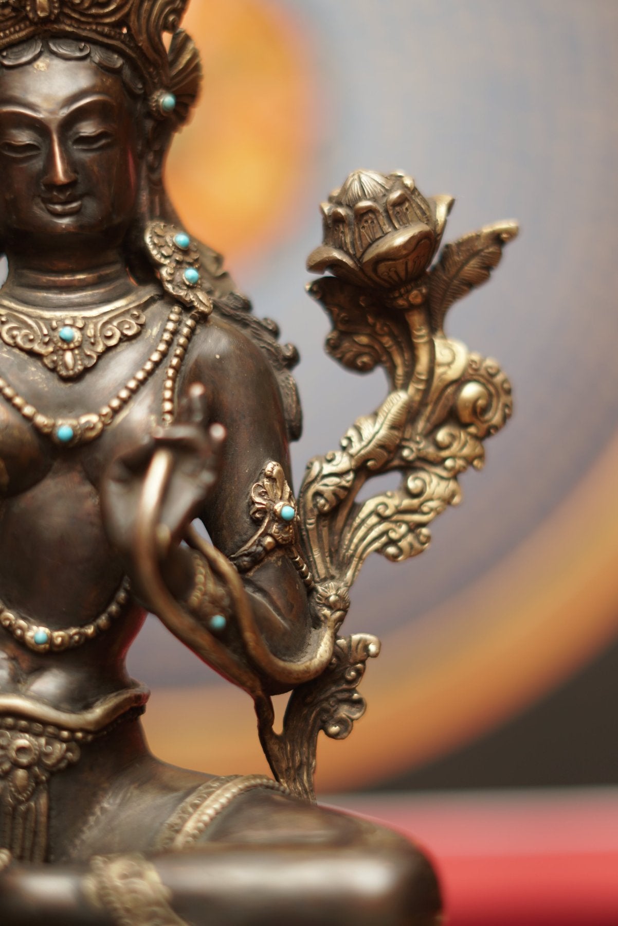 Handcrafted Green Tara Statue