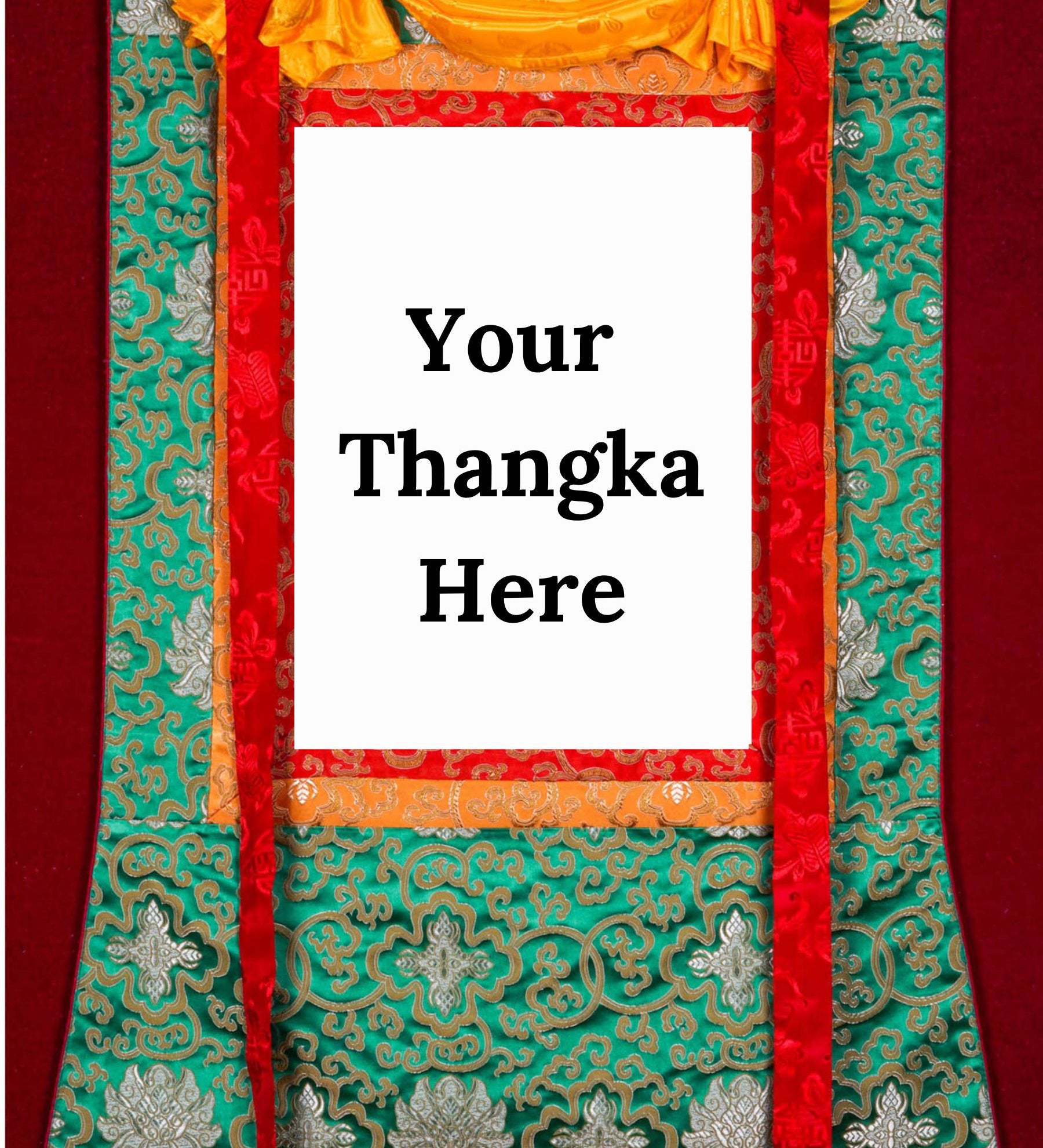 Green Color Thangka Brocade