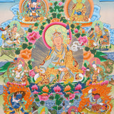 Guru Rinpoche Thangka Nyigma Lineage for tantric Buddhism practice