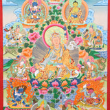 Guru Rinpoche Thangka serves as a tool for meditation in tantric Buddhism