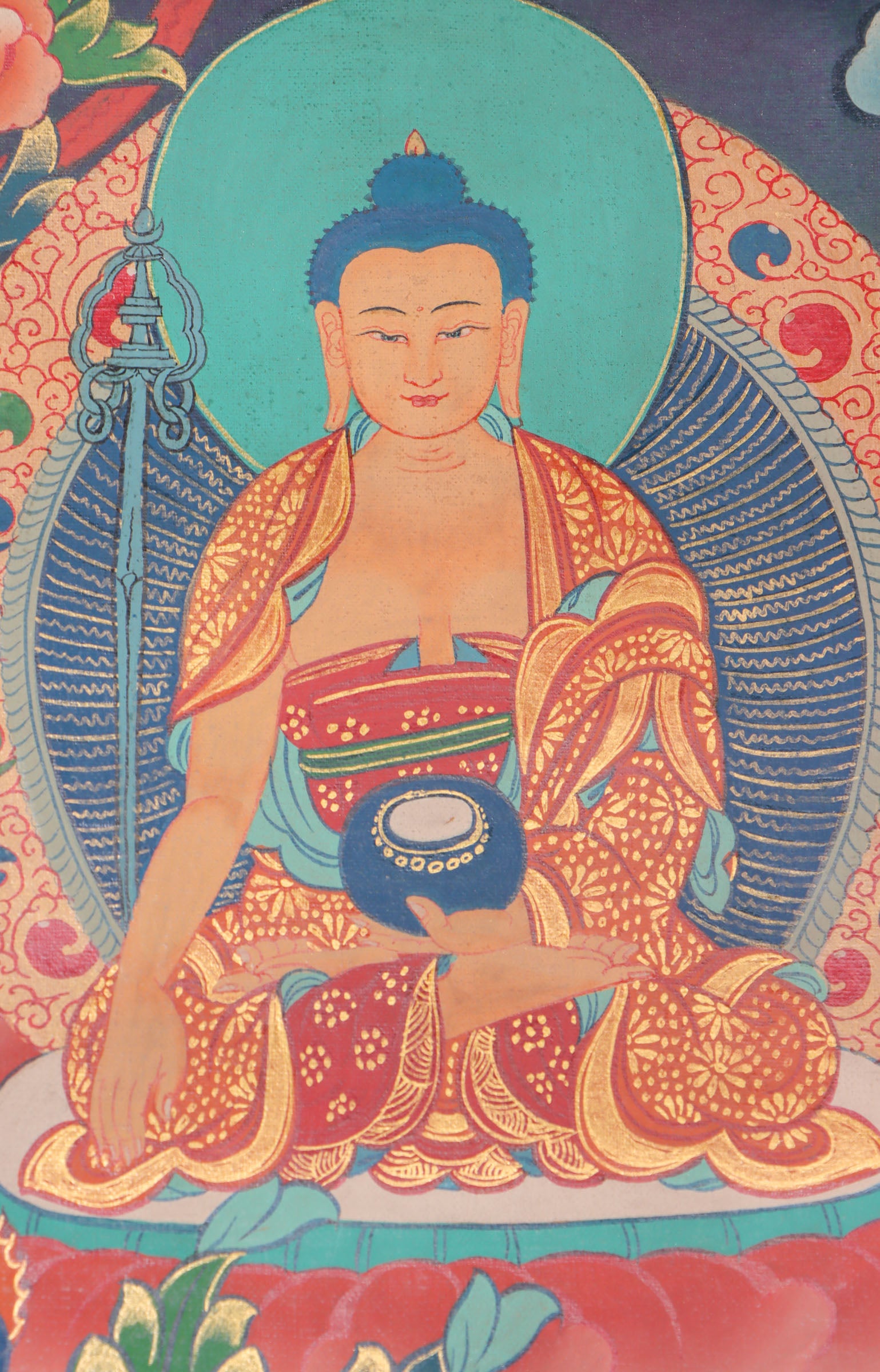 Guru Rinpoche Thangka for spiritual devotion, contemplation, and motivation.