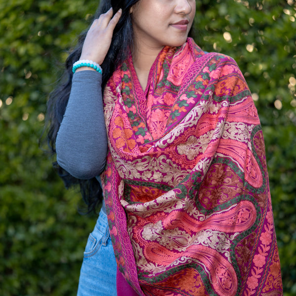 Handmade Cashmere Silk Scarves & Kashmiri Shawls