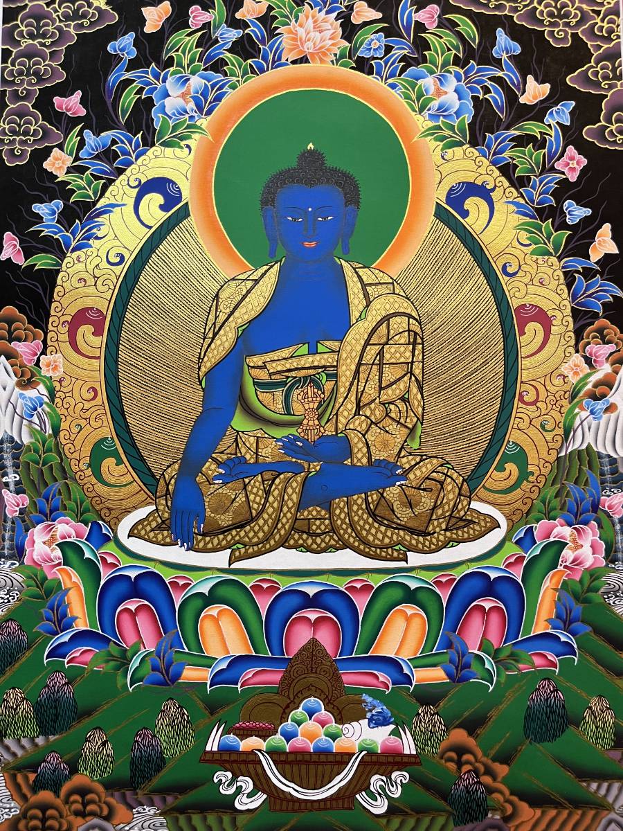 Handpainted Medicine Buddha Thangka Painting