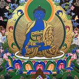 Handpainted Medicine Buddha Thangka Painting