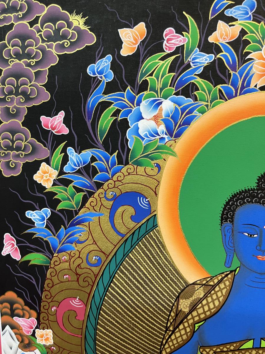 Handpainted Medicine Buddha Thangka Painting