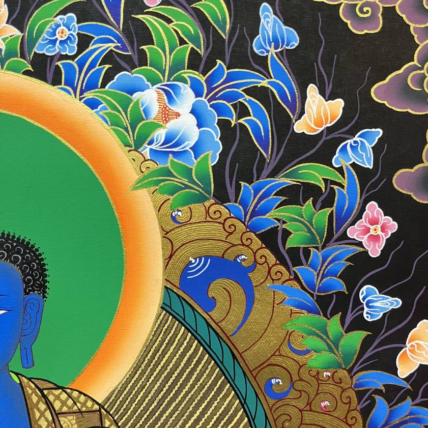 Handpainted Medicine Buddha Thangka Painting