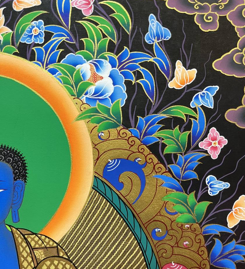 Handpainted Medicine Buddha Thangka Painting