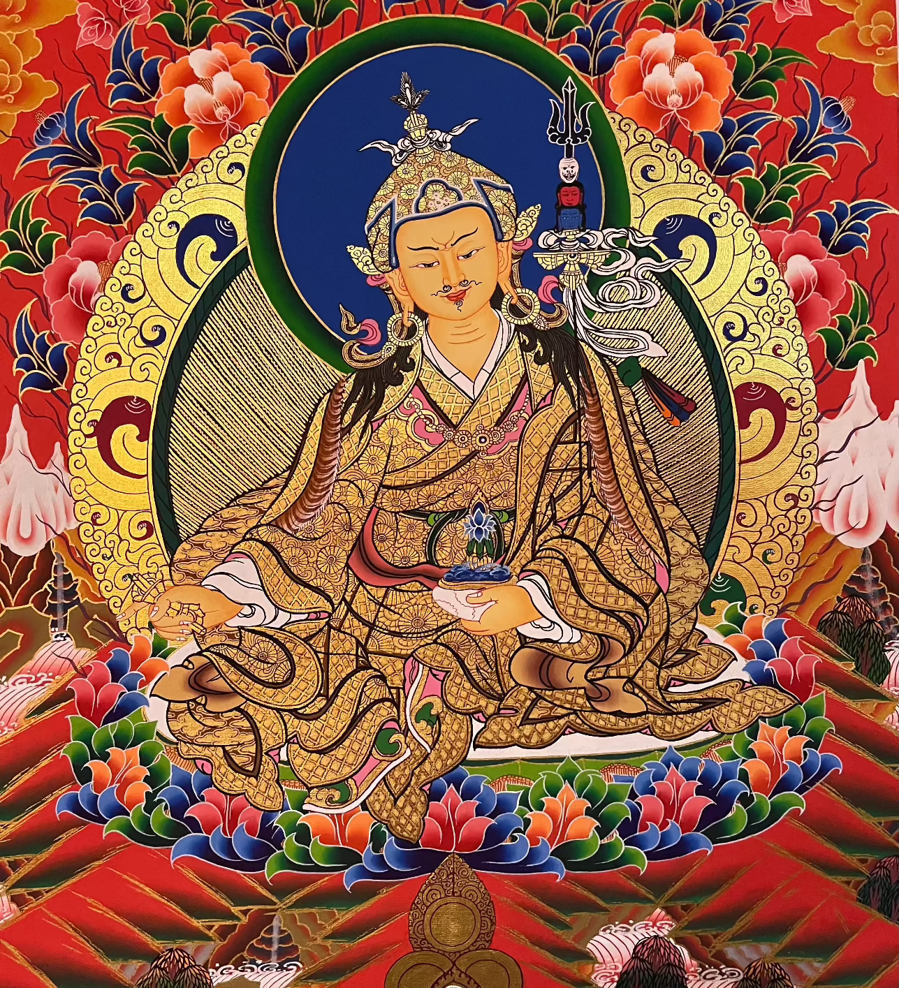 Guru Rinpoche Thangka - Tibetan Art