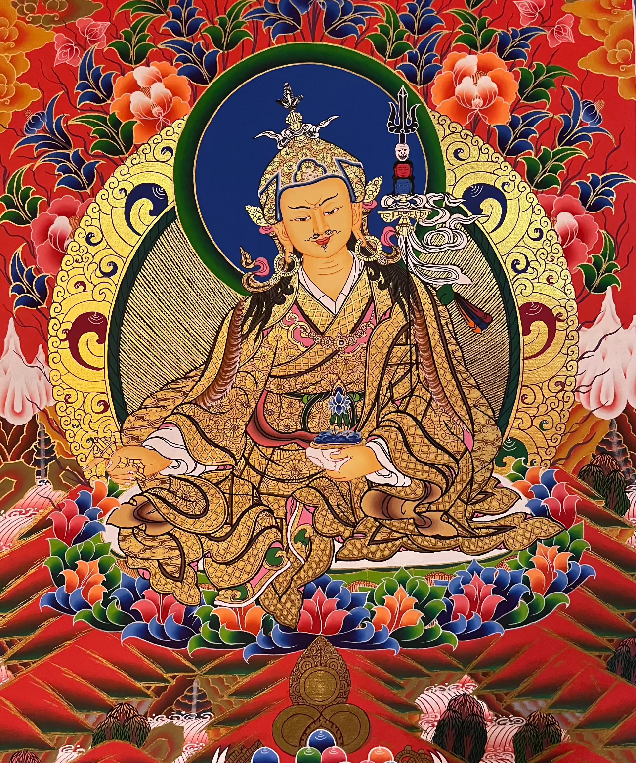 Guru Rinpoche Thangka - Tibetan Art