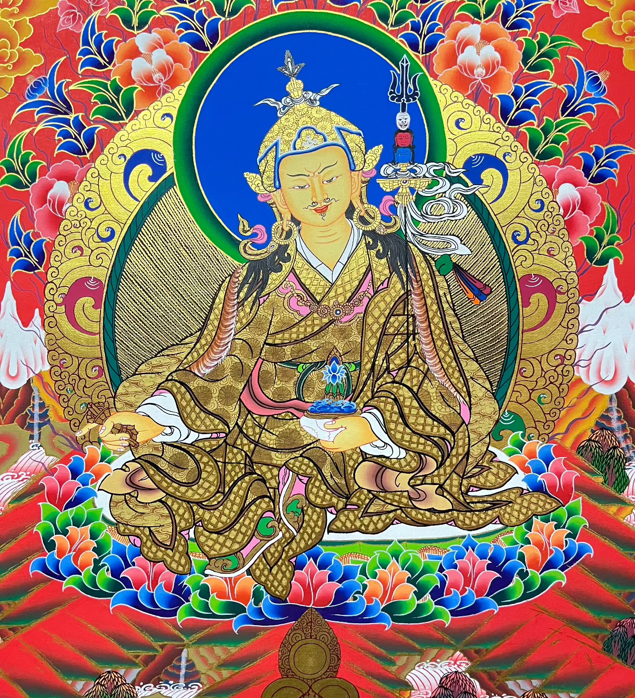 Guru Rinpoche Thangka - Tibetan Art